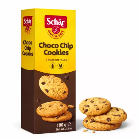 SCHÄR - sušenky Choco Chip Cookies, s kousky čokolády, bez lepku, 100 g